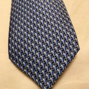 Hermes Blue Silk Tie